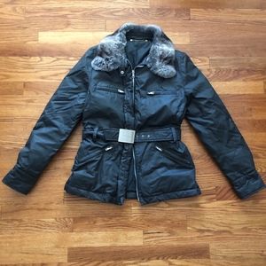 Blumarine Down Jacket Chinchilla Collar IT Size 44